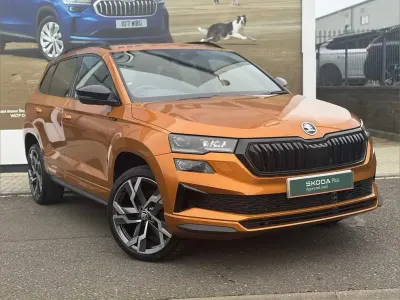 Used Skoda Karoq SportLine 150 HP (110 kW) 2024 Phoenix orange metallic SUV