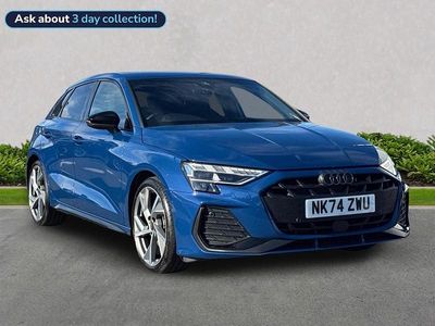 Used Audi A3 Black Edition 150 HP (110 kW) 2024 Blue Hatchback