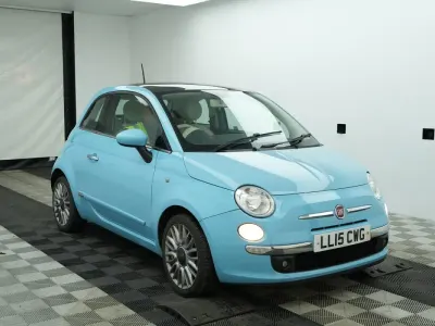 Used Fiat 500 Lounge 69 HP (50 kW) 2015 Blue Hatchback