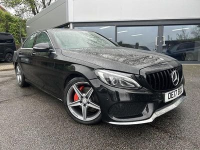 Begagnad Mercedes C220 AMG line 2017 Svart Sedan
