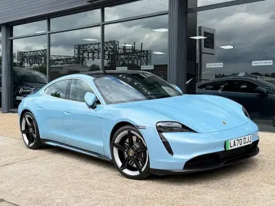 Used Porsche Taycan Performance Package 389 kW (530 HP) 2021 Blue Sedan