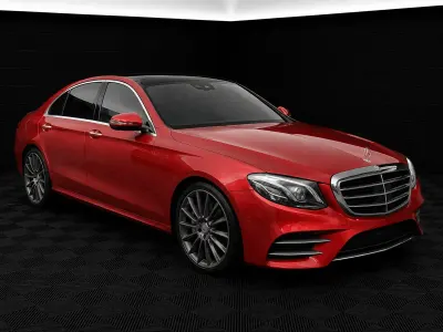 Used Mercedes E220 AMG Line Premium Plus 2016 Red Sedan