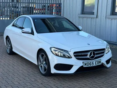 Used Mercedes C220 AMG line 2016 White Sedan