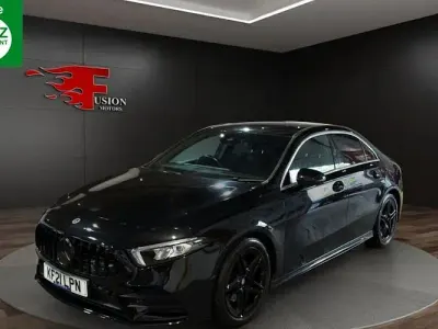 Used Mercedes A180 AMG line 136 HP (100 kW) 2021 Black Sedan
