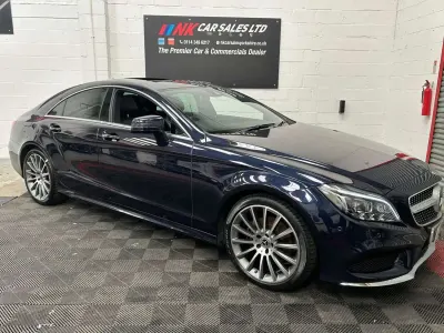 Begagnad Mercedes CLS220 AMG Line Premium 177 HK (130 kW) 2017 Blå Sportkupé