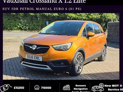Used Vauxhall Crossland X Elite 82 HP (60 kW) 2018 Orange SUV