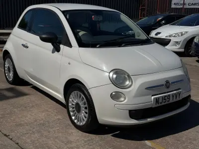 Used Fiat 500 Pop 69 HP (50 kW) 2009 White Cabriolet