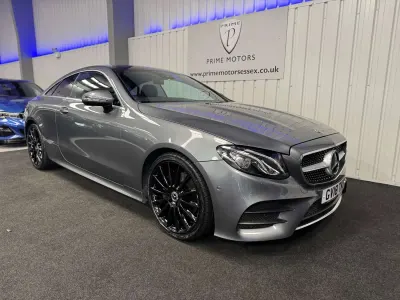 Used Mercedes E220 AMG Line Premium 194 HP (142 kW) 2018 Grey Coupe