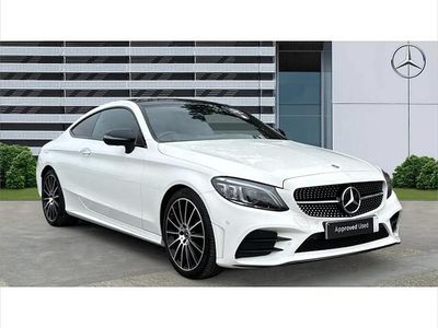 Begagnad Mercedes C220 AMG Line Premium 194 HK (142 kW) 2021 Vit Sportkupé