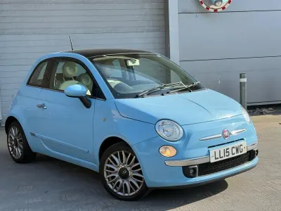Used Fiat 500 Lounge 69 HP (50 kW) 2015 Blue Hatchback