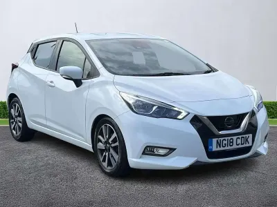 Second-hand Nissan Micra Acenta 90 CP (66 kW) 2018 Alb Hatchback