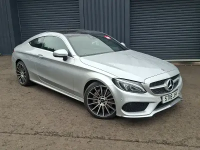 Used Mercedes C250 AMG Line Premium Plus 204 HP (150 kW) 2018 Silver Coupe