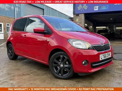 Begagnad Skoda Citigo 75 HK (55 kW) 2016 Röd Halvkombi