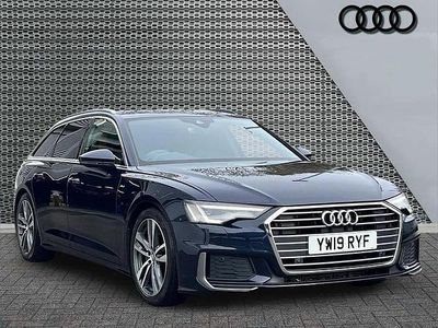 Used Audi A6 S-Line 200 HP (147 kW) 2019 Blue Estate