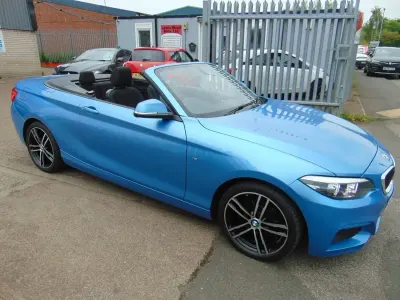 Used BMW 218 Sport Line 2015 Blue Cabriolet