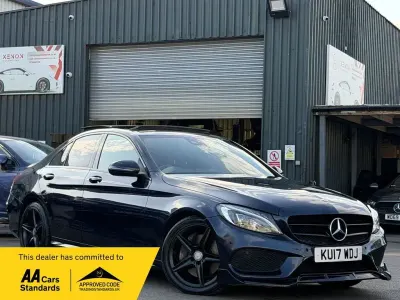 Used Mercedes C250 AMG Line Premium Plus 201 HP (147 kW) 2017 Blue Sedan