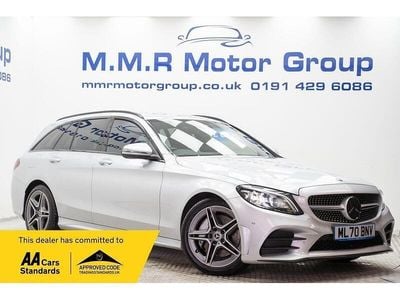 Begagnad Mercedes C300 AMG line 2020 Silver Kombi