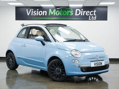 Blue Used 2012 Fiat 500 Lounge Cabriolet | £3,240 (Good price)