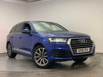 Blue Used 2018 Audi Q7 S-Line SUV | £28,200 (Fair price)
