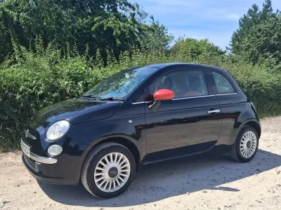 Used Fiat 500 Lounge 69 HP (50 kW) 2009 Black Cabriolet