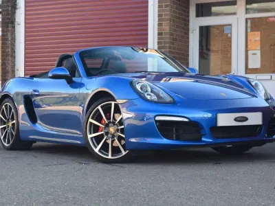Begagnad Porsche Boxster 265 HK (194 kW) 2015 Blå Cab