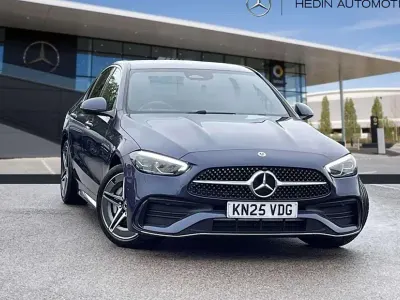 Used Mercedes C200 AMG line 204 HP (150 kW) 2025 Blue Sedan