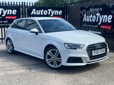 Used Audi A3 S-Line 150 HP (110 kW) 2017 White Hatchback