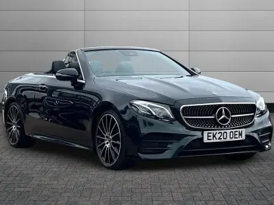Used Mercedes E220 AMG Line Premium Plus 194 HP (142 kW) 2020 Green Cabriolet