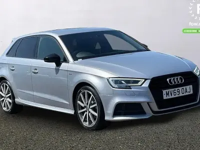 Used Audi A3 Sportback Black Edition 116 HP (85 kW) 2019 Silver Hatchback