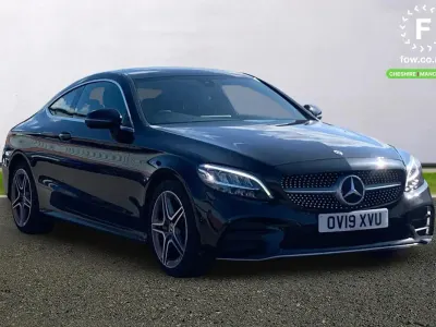 Used Mercedes C200 AMG line 184 HP (135 kW) 2019 Black Coupe