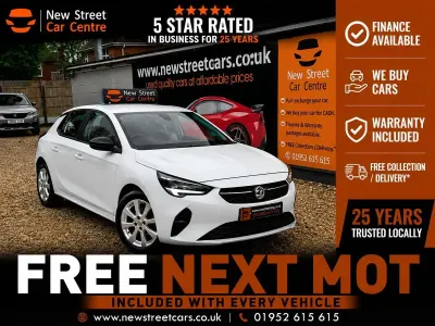 Used Vauxhall Corsa 75 HP (55 kW) 2021 White Hatchback