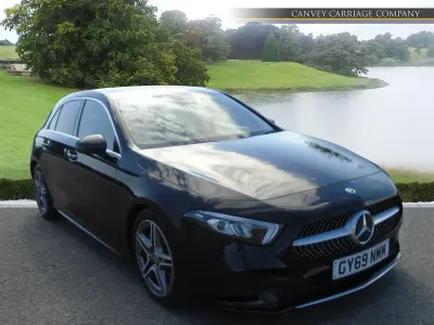 Used Mercedes A180 AMG line 136 HP (100 kW) 2019 Black Hatchback