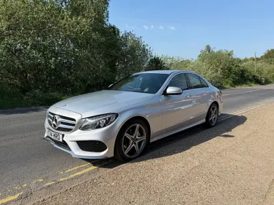 Used Mercedes C220 AMG line 170 HP (125 kW) 2014 Silver Sedan