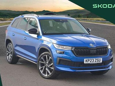 Race blue metallic Used 2023 Skoda Kodiaq SportLine SUV | £30,495 (A bit pricey)