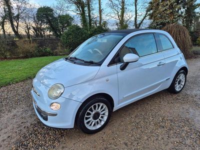 Blue Used 2009 Fiat 500 Lounge Cabriolet | £3,495 (Fair price)