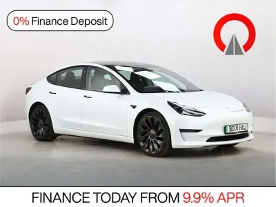 Used Tesla Model 3 Performance 461 kW (627 HP) 2021 White Sedan