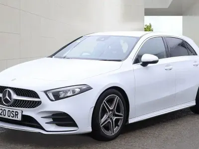 Used Mercedes A200 AMG line 163 HP (119 kW) 2020 White Hatchback