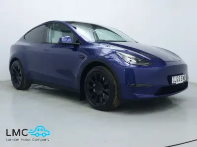 Begagnad Tesla Model Y Long Range AWD 282 kW (384 HK) 2022 Blå SUV