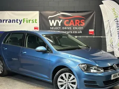 Used VW Golf VII SE 105 HP (77 kW) 2014 Blue Hatchback
