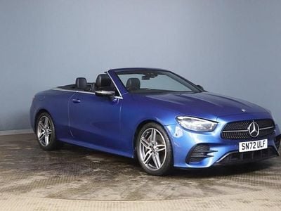 Used Mercedes E300 AMG line 258 HP (189 kW) 2022 Blue Cabriolet