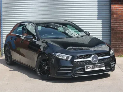 Used Mercedes A200 AMG line 163 HP (119 kW) 2018 Black Hatchback