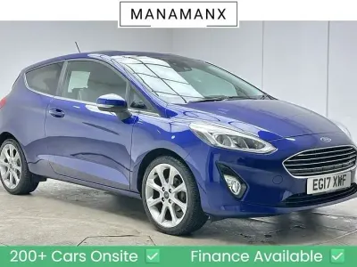 Usado Ford Fiesta Titanium 125 HP (91 kW) 2017 Azul Citadino
