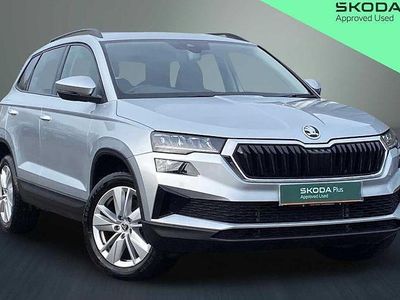 Brilliant silver metallic Used 2024 Skoda Karoq SE Drive SUV | £22,127 (Fair price)