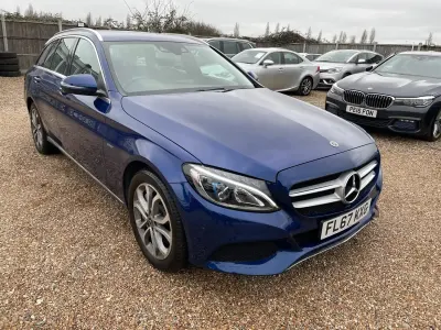 Begagnad Mercedes C350e 293 HK (215 kW) 2017 Blå Kombi
