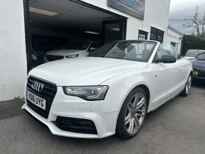 Used Audi A5 Cabriolet S-Line 190 HP (139 kW) 2016 White Cabriolet