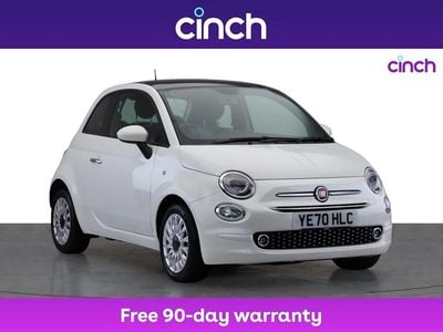 White Used 2020 Fiat 500 Lounge Hatchback | £8,749 (Fair price)
