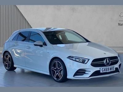 Begagnad Mercedes A35 AMG Premium 306 HK (225 kW) 2019 Vit Halvkombi