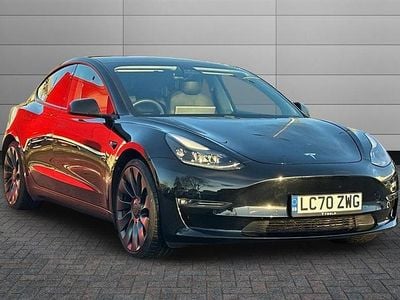 Black Used 2020 Tesla Model 3 Performance Sedan | £21,695 (Fair price)