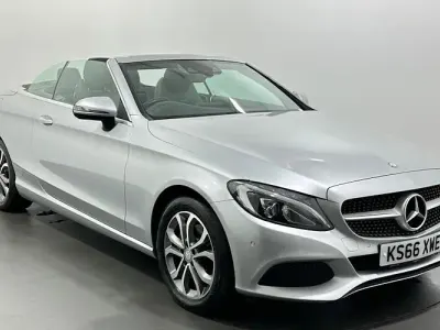Used Mercedes C220 170 HP (125 kW) 2017 Silver Cabriolet