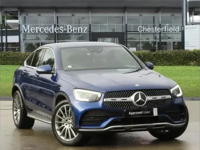 Begagnad Mercedes GLC220 AMG Line Premium 191 HK (140 kW) 2021 Blå Sportkupé